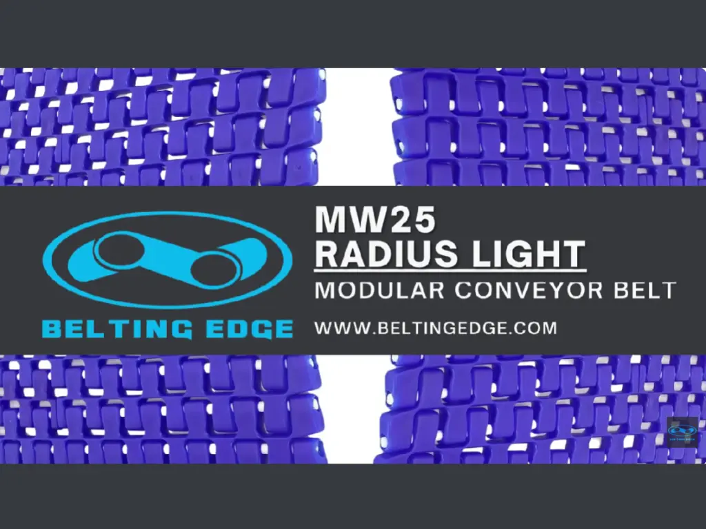 plastic modular radius Light conveyor belt video