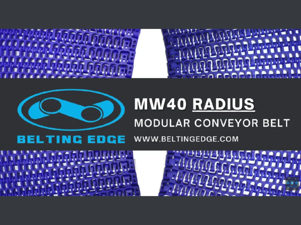 plastic modular mw40 radius conveyor belt video